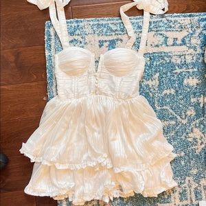 White corset mini dress
